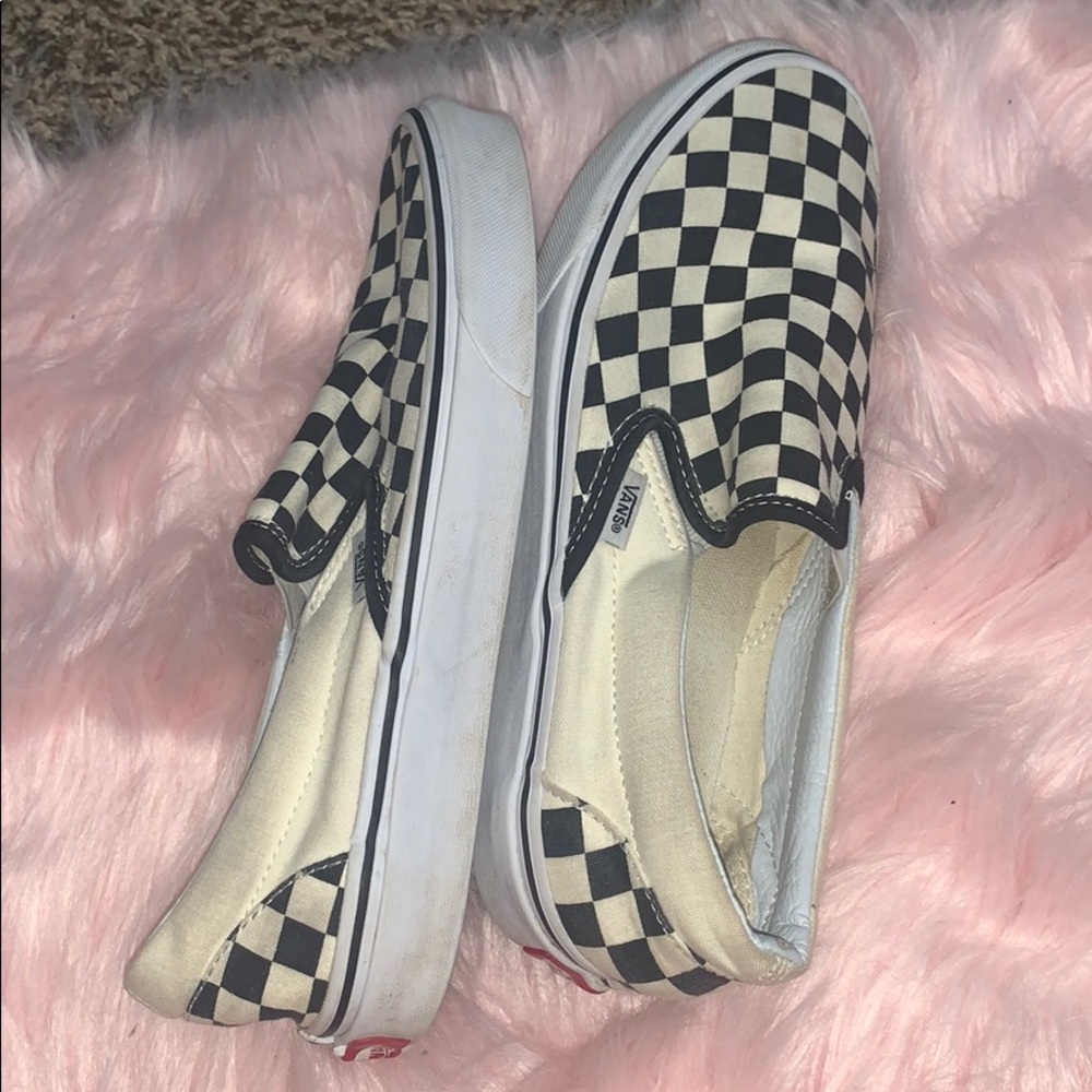 Vans slip one a men’s 7 and a women’s 8.5